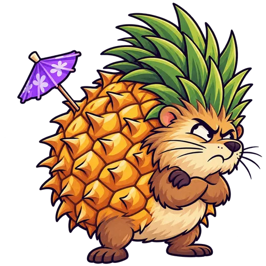 porcupine + pineapple